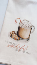 Load image into Gallery viewer, Cookies and Coffee Christmas Tea Towel