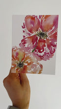 Load and play video in Gallery viewer, Big Floral Blooms Watercolor Floral Greeting Card
