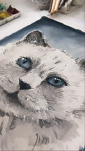 Load image into Gallery viewer, Custom Watercolor Pet Portrait
