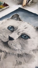 Load image into Gallery viewer, Mini Custom Watercolor Pet Portrait