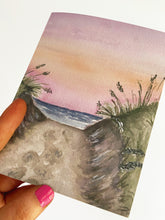 Load image into Gallery viewer, Sandy Hills Watercolor Landscape Greeting Card