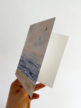 Load image into Gallery viewer, Pink Sunrise Watercolor Landscape Greeting Card