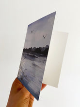 Load image into Gallery viewer, Morning on the Lake Watercolor Landscape Greeting Card