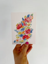 Load image into Gallery viewer, Spring Blooms Watercolor Floral Greeting Card