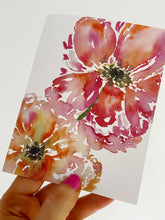 Load image into Gallery viewer, Big Floral Blooms Watercolor Floral Greeting Card