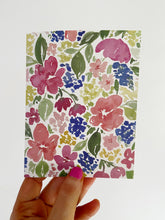 Load image into Gallery viewer, Soft Summer Blooms Watercolor Floral Greeting Card