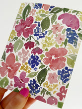 Load image into Gallery viewer, Soft Summer Blooms Watercolor Floral Greeting Card