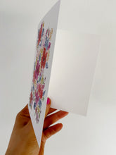 Load image into Gallery viewer, Red Summer Blooms Watercolor Floral Greeting Card