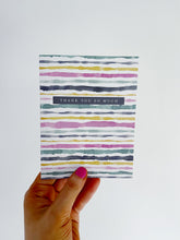 Load image into Gallery viewer, "Thank You So Much" Pink and Green Lines Greeting Card