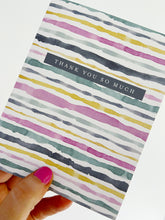 Load image into Gallery viewer, "Thank You So Much" Pink and Green Lines Greeting Card