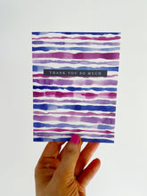 Load image into Gallery viewer, "Thank You So Much" Pink Purple and Blue Lines Greeting Card
