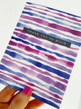 Load image into Gallery viewer, "Thank You So Much" Pink Purple and Blue Lines Greeting Card