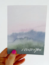Load image into Gallery viewer, "I Miss You" Watercolor Greeting Card