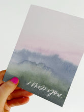 Load image into Gallery viewer, "I Miss You" Watercolor Greeting Card
