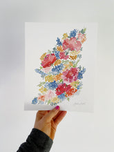 Load image into Gallery viewer, Spring Blooms Watercolor Floral Art Print