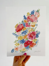 Load image into Gallery viewer, Spring Blooms Watercolor Floral Art Print
