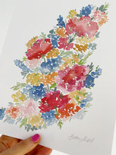 Load image into Gallery viewer, Spring Blooms Watercolor Floral Art Print