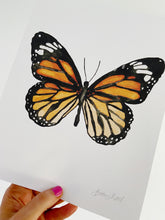 Load image into Gallery viewer, Watercolor Monarch Butterfly Art Print