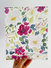 Load image into Gallery viewer, Bright Summer Blooms Watercolor Floral Art Print