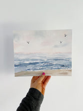 Load image into Gallery viewer, Pink Sunrise Watercolor Landscape Art Print