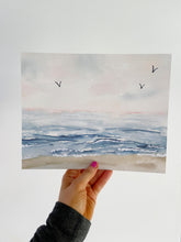 Load image into Gallery viewer, Pink Sunrise Watercolor Landscape Art Print