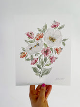 Load image into Gallery viewer, Simple Grace Watercolor Floral Bouquet Art Print