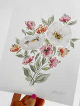 Load image into Gallery viewer, Simple Grace Watercolor Floral Bouquet Art Print