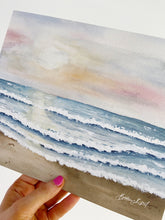 Load image into Gallery viewer, Serene Sunset Watercolor Landscape Art Print