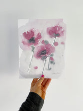 Load image into Gallery viewer, Delicate Poppies Abstract Watercolor Floral Bouquet Art Print
