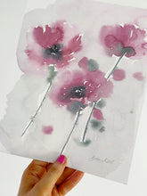 Load image into Gallery viewer, Delicate Poppies Abstract Watercolor Floral Bouquet Art Print