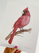Load image into Gallery viewer, Watercolor Cardinal Art Print