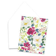 Load image into Gallery viewer, Bright Summer Blooms Watercolor Floral Greeting Card
