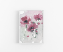 Load image into Gallery viewer, Delicate Poppies Abstract Watercolor Floral Bouquet Art Print