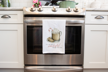 Load image into Gallery viewer, Cookies and Coffee Christmas Tea Towel