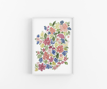 Load image into Gallery viewer, Soft Summer Blooms Watercolor Floral Art Print
