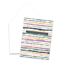 Load image into Gallery viewer, "Thank You So Much" Pink and Green Lines Greeting Card