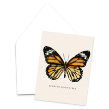Load image into Gallery viewer, "Sending Good Vibes" Watercolor Butterfly Greeting Card