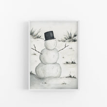 Load image into Gallery viewer, The Snowman | Watercolor Holiday Art Print