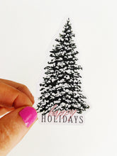 Load image into Gallery viewer, Happy Holidays Christmas Tree Vinyl Sticker