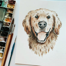 Load image into Gallery viewer, Custom Watercolor Pet Portrait