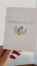 Load and play video in Gallery viewer, Thinking of You with All My Heart | Watercolor Sympathy Greeting Card
