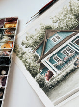 Load image into Gallery viewer, Mini Custom Watercolor House Portrait
