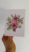 Load and play video in Gallery viewer, Wedding Bouquet Watercolor Floral Greeting Card
