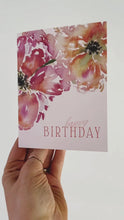 Load and play video in Gallery viewer, Floral Bloom Birthday | Watercolor Floral Birthday Greeting Card

