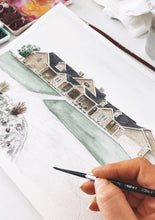 Load image into Gallery viewer, Custom Watercolor House Portrait
