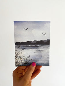 Watercolor Landscape Greeting Card Bundle / Set of 6 Cards