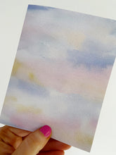 Load image into Gallery viewer, Cotton Candy Clouds Abstract Watercolor Greeting Card
