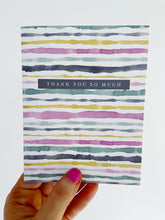 Load image into Gallery viewer, &quot;Thank You So Much&quot; Pink and Green Lines Greeting Card
