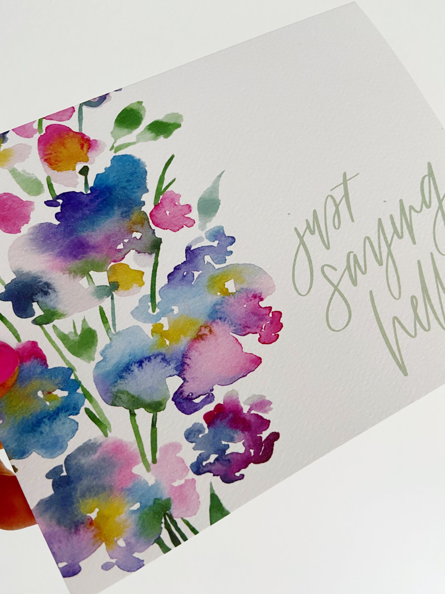 Watercolor Floral Happy Birthday Greeting Card – Letter Lane Design Studio