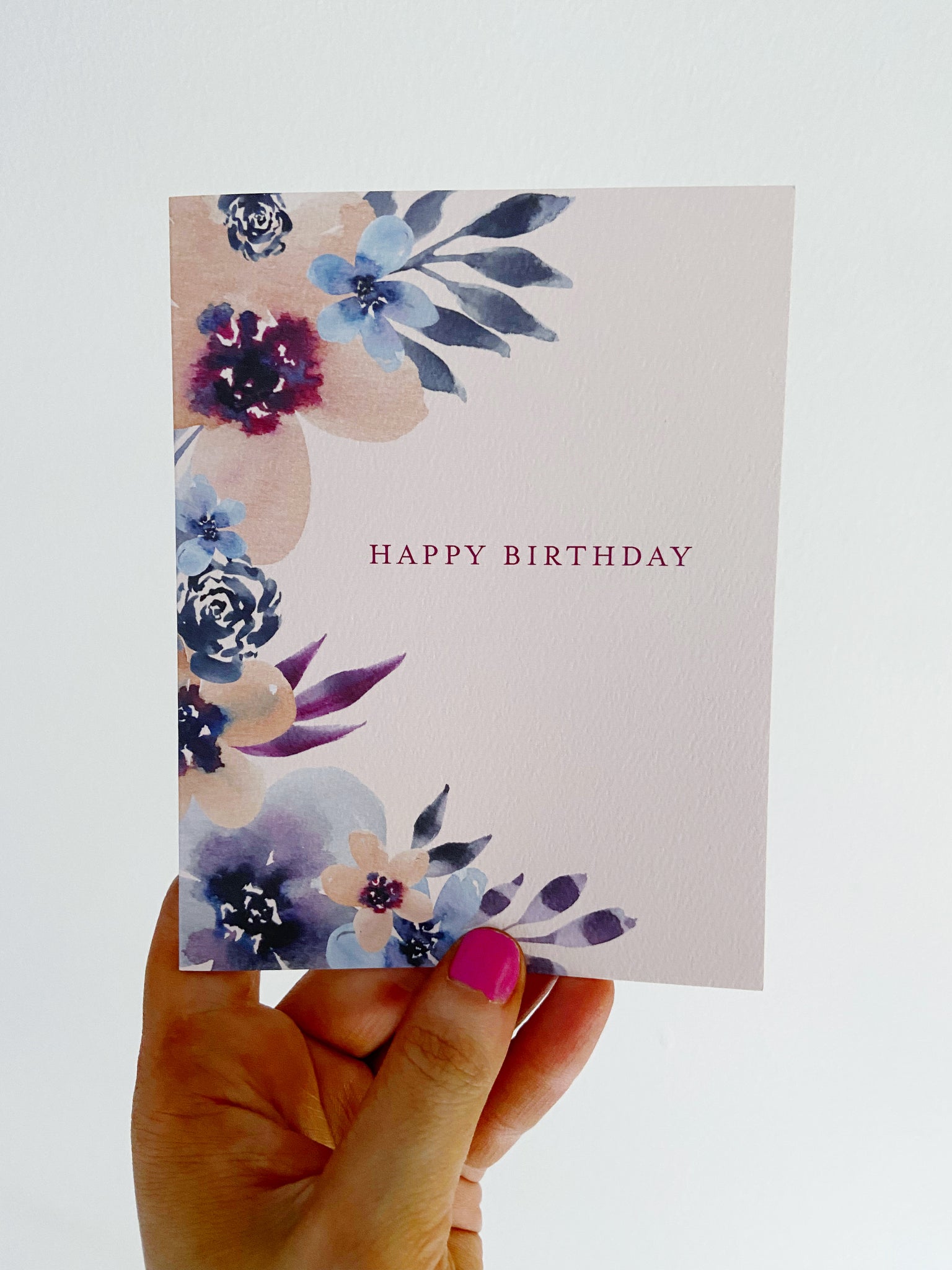 Happy Birthday Watercolor Floral Greeting Card – Letter Lane